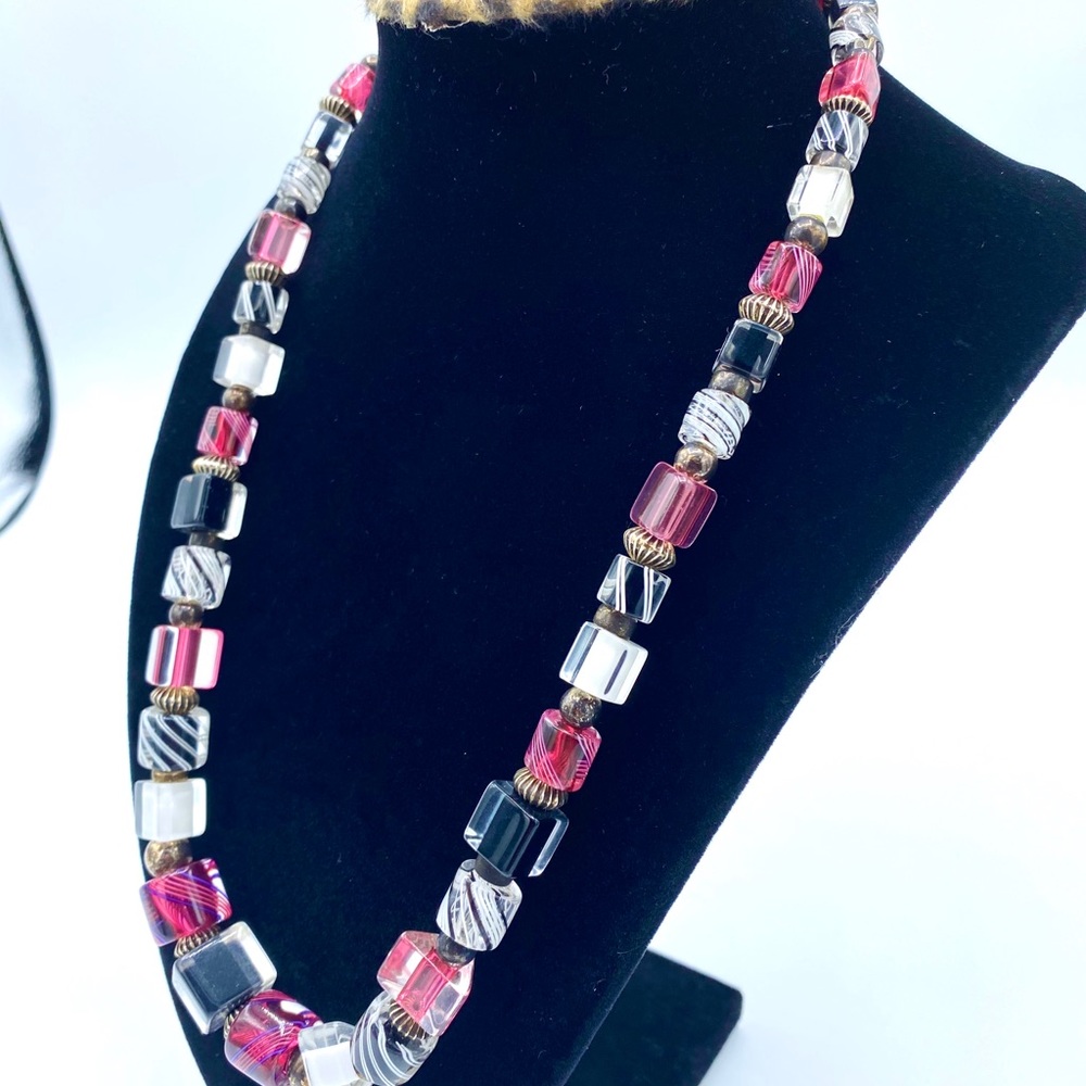 Multi colored bead necklace